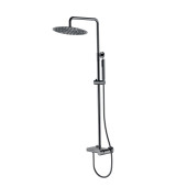 Boheme Stick Spirale Душевая стойка: смеситель, ручнной и верхний душ 30 см, цвет: shine gun metall 128-SGM.4