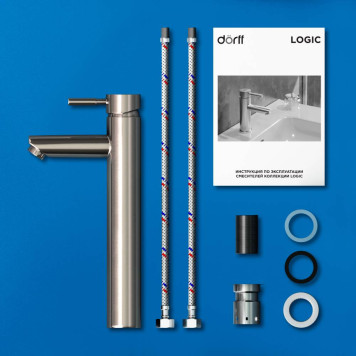 D3002102SS Смеситель для раковины, высокий-4