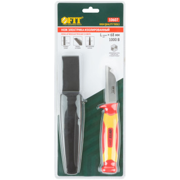 Нож изолированный 1000 В, нерж.сталь, 190 мм, лезвие 68 мм, прорезин.ручка-2