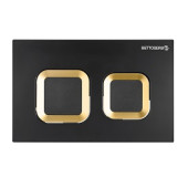 Клавиша смыва BETTOSERB черный матовый + золото глянец квадр., серия SMART