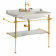 Kerasan Waldorf Консоль с раковиной 100х55см, на 1 отв, напольная, цвет: консоли: oro (золото)