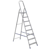Стремянка Алюмет 8 ступеней алюминиевая матовая