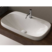 Раковина, Scarabeo, Moon, шгв 720-420-180, отверстия для смесителя-1, цвет-белый