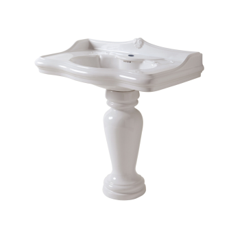 Azzurra Jubilaeum Раковина 90x56xH32 см, с пьедесталом 27xH68 см, 3 отв., цвет: Bianco lucido. JUCLT0000000BI/(JUB300 bi), JULP0905500TBI/(JUB200/90T bi)*3-5