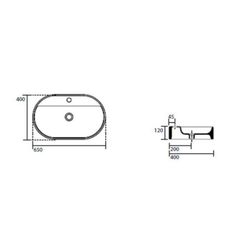Kerasan Ciotola Раковина 65х40 см, 1 отв., цвет: белый-1