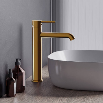 360250600 Смеситель для раковины высокий, золото-1