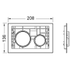 TECEloop modular Клавиши смывные, стекло белое