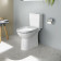 Roca Debba Round Унитаз моноблок 35x65см, безободковый, универсальный выпуск, цвет: белый. 7.3419.9.100.Y, 7.3429.9.P00.Y