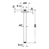 Duravit Shower Кронштейн для верхнего душа 30см., потолочный, цвет: хром. UV0670026010