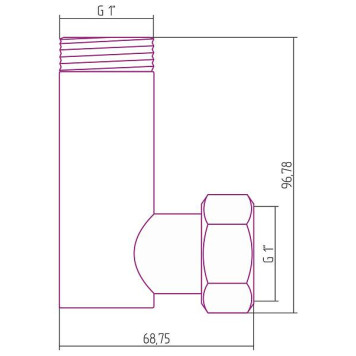Стилье Уголок переходной G1НРхG1НГ, цвет без покрытия 02002-0110-1