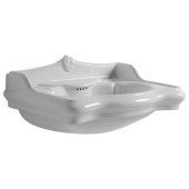 Azzurra Jubilaeum Раковина 90x56xH32 см, с пьедесталом 27xH68 см, 3 отв., цвет: Bianco lucido. JUCLT0000000BI/(JUB300 bi),  JULP0905500TBI/(JUB200/90T bi)*3