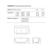 Dea Design Modern Ванна 180x80xh56см, отдельностоящая, цвет: graphite