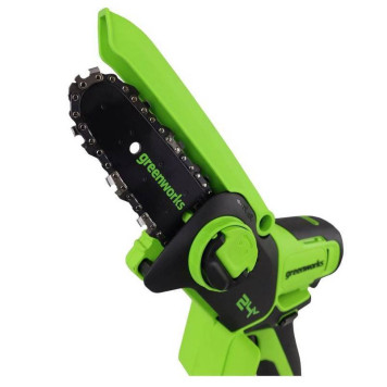 Пила цепная аккумуляторная Greenworks G24MCS10 (мини) (АКБ 2Ач и ЗУ)-2