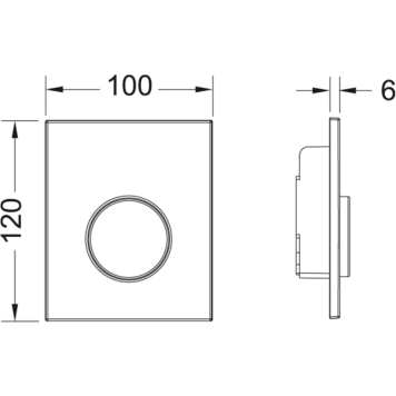 TECE TECEloop Urinal Панель смыва для писсуара, пластик, цвет: пергамон. 9242601-1
