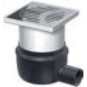 ACO 2500.05.77 EasyFlow Трап пластик с гор.вып. DN 50 в сборе с квадр.реш.150 мм, нерж.стали 25000577