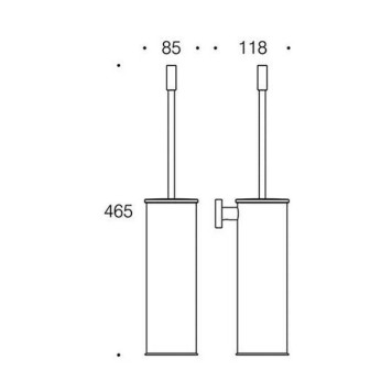 Colombo Plus Ерш для унитаза, подвесной, цвет: хром-1
