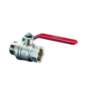 Кран шаровой, Oventrop, Optibal, полнопроходной, DN-25, 1, НВ, PN, бар-16, ручка-рычаг из оцинкованной стали, латунь, никелированный