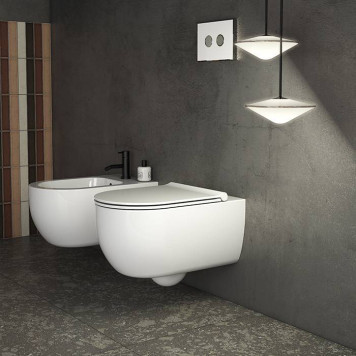 Globo Mode Унитаз подвесной безободковый 53х34 см, цвет: белый-3