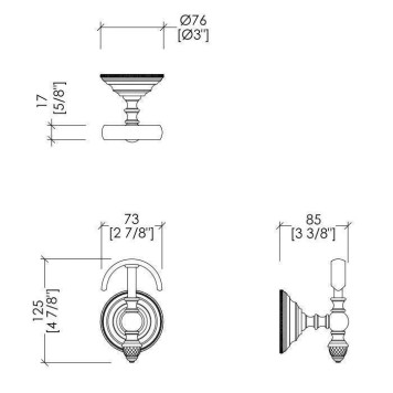 Devon amp;Devon Black Diamond Крючок вешалка, подвесной, цвет: хром-1