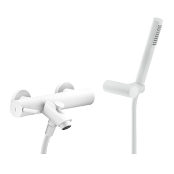 LV00110WM LIVE смеситель для ванны с душем, матовый белый LV00110WM