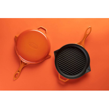 Круглая сковорода-гриль HS Y GTV 28 ORANGE-3
