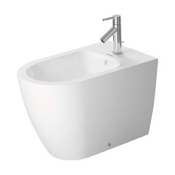 Duravit Me by Starck Биде напольное приставное 37х60 см, с 1 отв. под смеситель, с креплением, цвет: белый. 2289100000-5