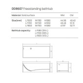 Dea Design Modern Ванна 180x760хh58см, отдельностоящая, цвет: grey brown. DD8607 1800 6
