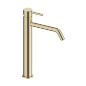 AQM6214BG Siena Смеситель для свободностоящей раковины 210 мм, гладкий, подводка ½ Brushed gold AQM6214BG