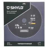 Диск пильный по ламинату SHYLD твердосплавный 305х30 мм, 80 зубьев(20590)