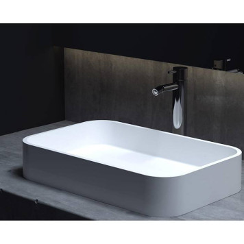 Salini Callista Раковина накладная 54.5х34.5х10cм, без отв., без перелива, S-Sense, цвет: белый глянцевый-2