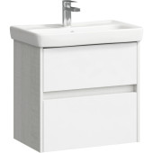 AQ CI0106DK Сити Тумба под умывальник подвесная, 2 ящика, дуб канадский, 600х590х380 мм CI0106DK