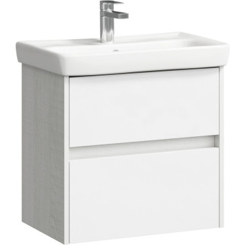 AQ CI0106DK Сити Тумба под умывальник подвесная, 2 ящика, дуб канадский, 600х590х380 мм CI0106DK