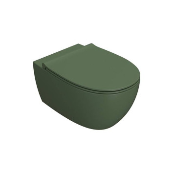 Globo 4ALL Унитаз подвесной, 54х36см, безободковый, с системой скрытого крепежа, цвет: felce. MDS03.FE