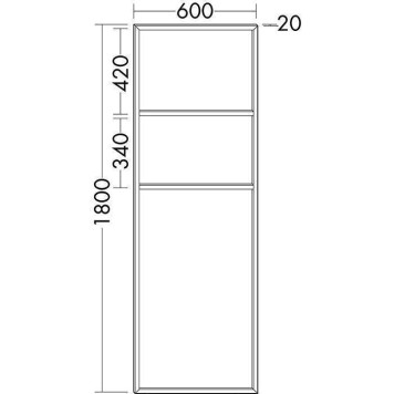Burgbad Coco Стеллаж для полотенец 60x180 см, цвет: черный-1