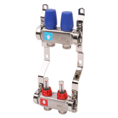 Коллектор, Premium, 1 х 3/4ЕК, 2 выхода, в сборе с расходомерами