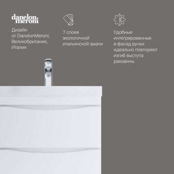 M80FSX0652WG База под раковину напольная 65 см, 2 ящика, белый глянец-4