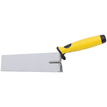 Мастерок нержавеющий, мягкая ручка, Профи, трапеция 180 мм-1