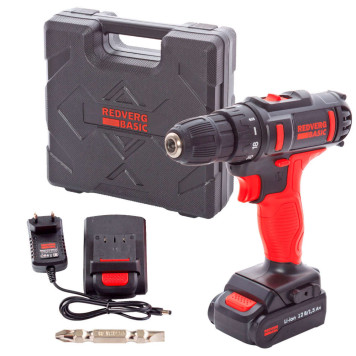 Шуруповерт аккумуляторный REDVERG Basic SD12LE/2-2S-1