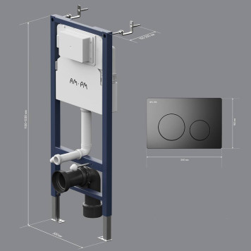 I012709.0138 Инсталляция для подвесного унитаза с механической клавишей PrimeFit L-6
