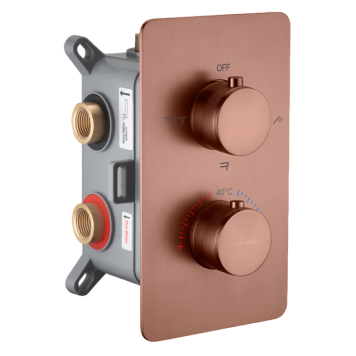 Boheme Cell Смеситель термостатический для душа встр., 3 потреб., вн. часть, цвет: brushed bronze 134-3-BRB