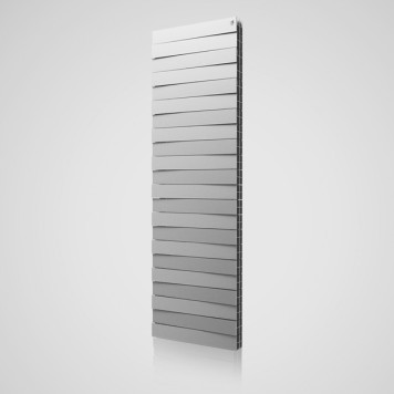 Биметаллический радиатор Royal Thermo PianoForte TOWER, Silver Satin, количество секций 22 RTPFTSS22