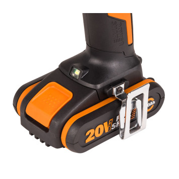 Дрель-шуруповерт ударная аккумуляторная WORX WX370, 50Нм, 20В, 2Ач x2, ЗУ 2А, кейс-5