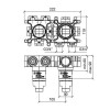 Almar Modular Встраиваемая часть термостатического смесителя с переключателем на 3 положения, горизонтальный модуль