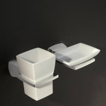 Bertocci Grace Cтакан керамический,настольный/подвесной, цвет: белый-1