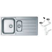 Alv 1064281 Line 10 Мойка I обор, 1½ чаши, 0,7 мм, NAT, 3½ 980х500х160 мм + сифон 1130555, шк 600 1064281