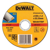 Круг отрезной DeWalt Inox Ф125x22,2x1,2мм INDUSTRIAL DT42340Z