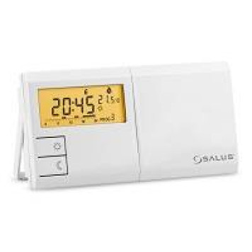 Терморегулятор, беспроводной, программируемый, с питанием на батарейках, накладной, в комплекте с беспроводным исполнительным устройством с беспотенциальным реле