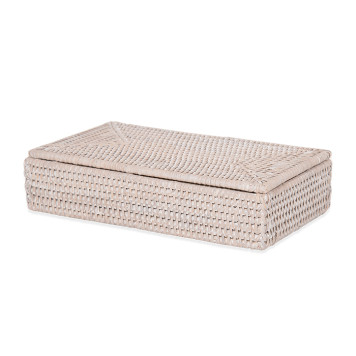 Decor Walther Basket BMD Контейнер 30x16х6см., с крышкой, настольный, цвет: ротанг светлый. 0941591