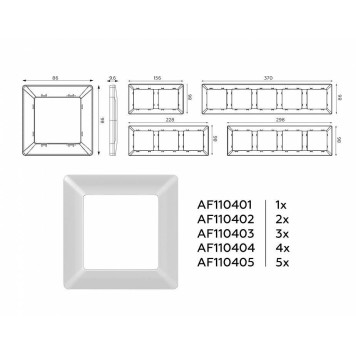 Рамка на 1 пост Ambrella Volt Line AF110401-3
