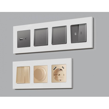 Рамка на 2 поста Ambrella Volt Qubi AF250102-2